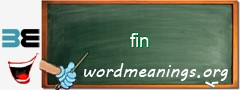 WordMeaning blackboard for fin